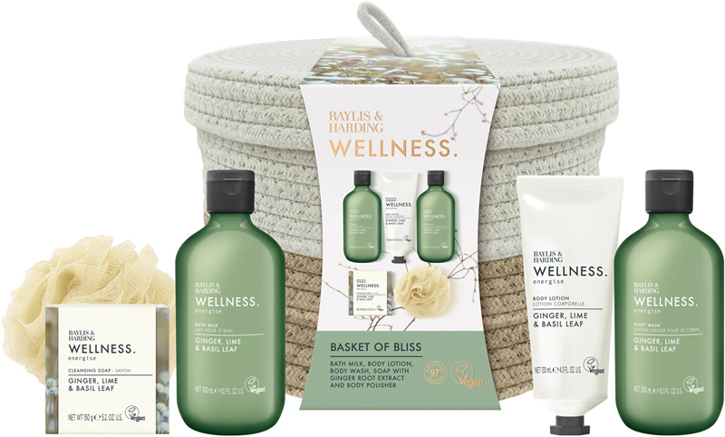 Baylis & Harding Wellness. Energise Cadeauset met gember, limoen en basilicumblad.
