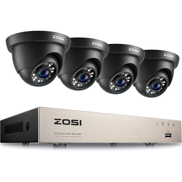 ZOSI H.265+ 1080P Surveillance Camera Kit with 8CH 1080N DVR Recorder, 20M Night Vision, Instant Alerts and Free App