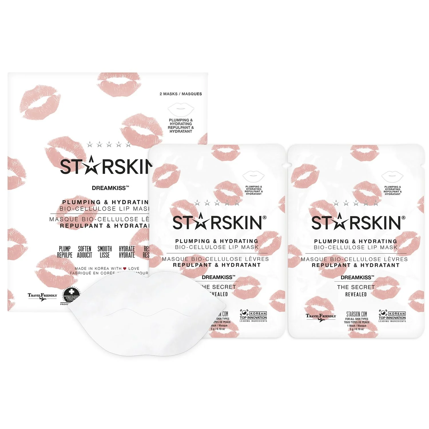 Essentials DREAMKISS™ Plumping and Hydrating Bio-Cellulose Lip Mask - Maschera Labbra