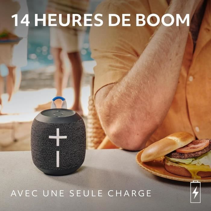 Enceinte Bluetooth - Ultimate Ears - Wonderboom 4 - Étanche IP67 - Son 360° - 14h Autonomie
