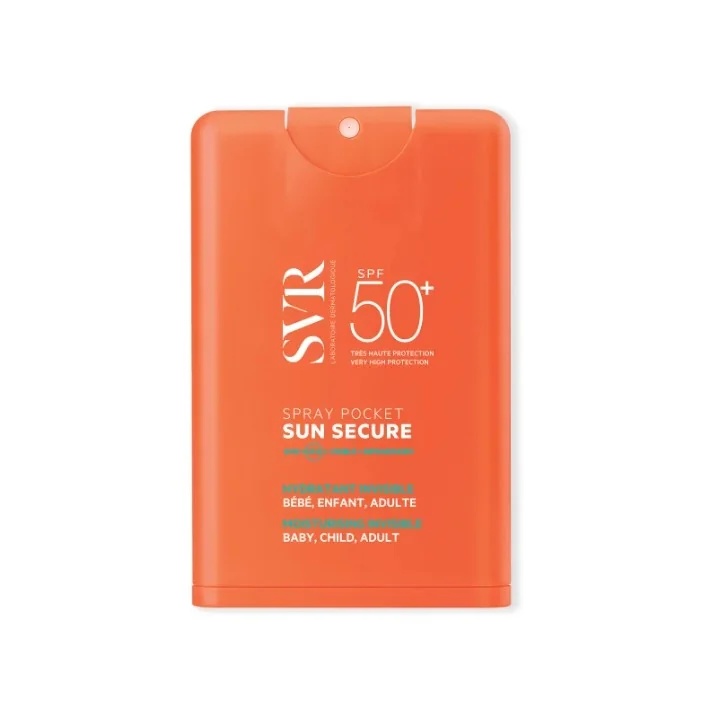 SVR SVR Sun Secure Spray Pocket SPF 50+ 20 ml Onzichtbare hydraterende spray