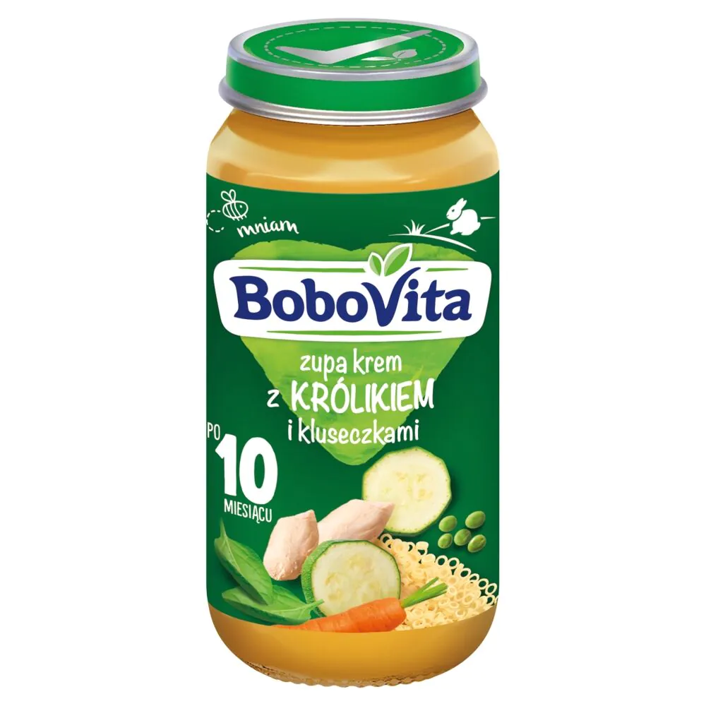 Bobovita Królik Kluseczki - Zupa-krem z królikiem i kluseczkami 250 g