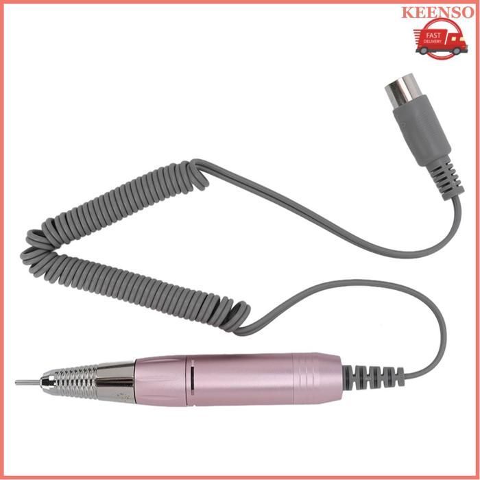 KEENSO Poignée de perceuse à ongles Nail Drill Machine Handle Rose Réglable 0 - 3000rpm Métal Électrique electromenager manucure