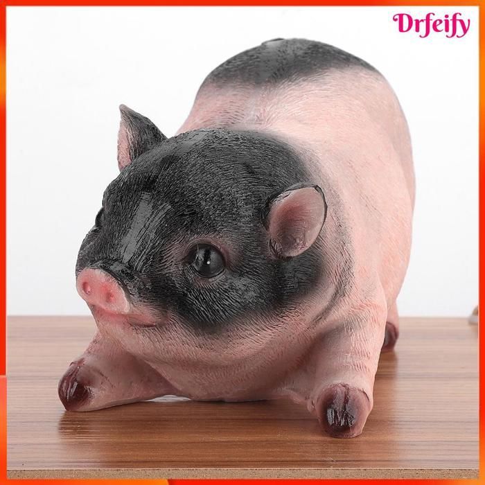 Décor de jardin - AKOZON - Figurine Cochon - Résine synthétique - 17 x 10 cm - Intérieur & extérieur