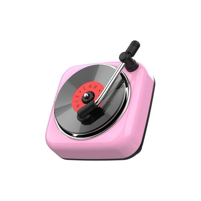 Difusor ambientador decorativo retro para coche con forma de CD, accesorio para la rejilla de ventilación, ambientador para coche, decoración interior, rosa.