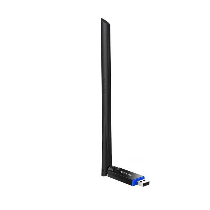 TENDA CLÉ WIFI puissante 650mbps bi-band , 6dBi antenne, Dongle wifi Adaptateur USB wifi, MU-MIMO, win7/8/8.1/10/xp, Plug&Play, U10