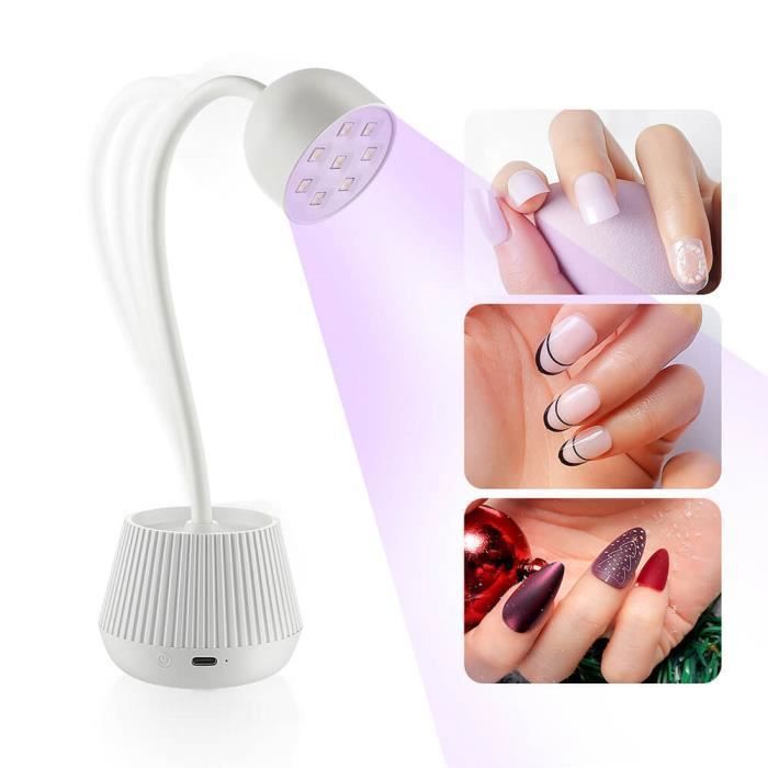 Mini UV LED-nagellampa, bärbar 360-graders hopfällbar lotusformad nagellampa, flerfärgad UV-manikyrlampa