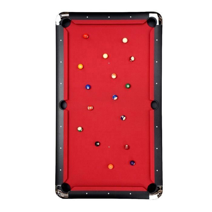 NORTH Gardone Table de billard Noir/Rouge 8FT