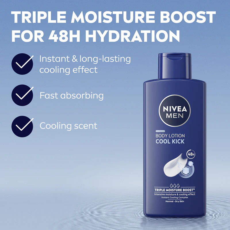 NIVEA MEN Cool Kick Hydraterende Bodymelk