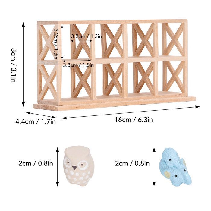 1:12 scale dollhouse shelf made of wood and resin, 8 shelves, beautiful appearance, dollhouse storage rack with