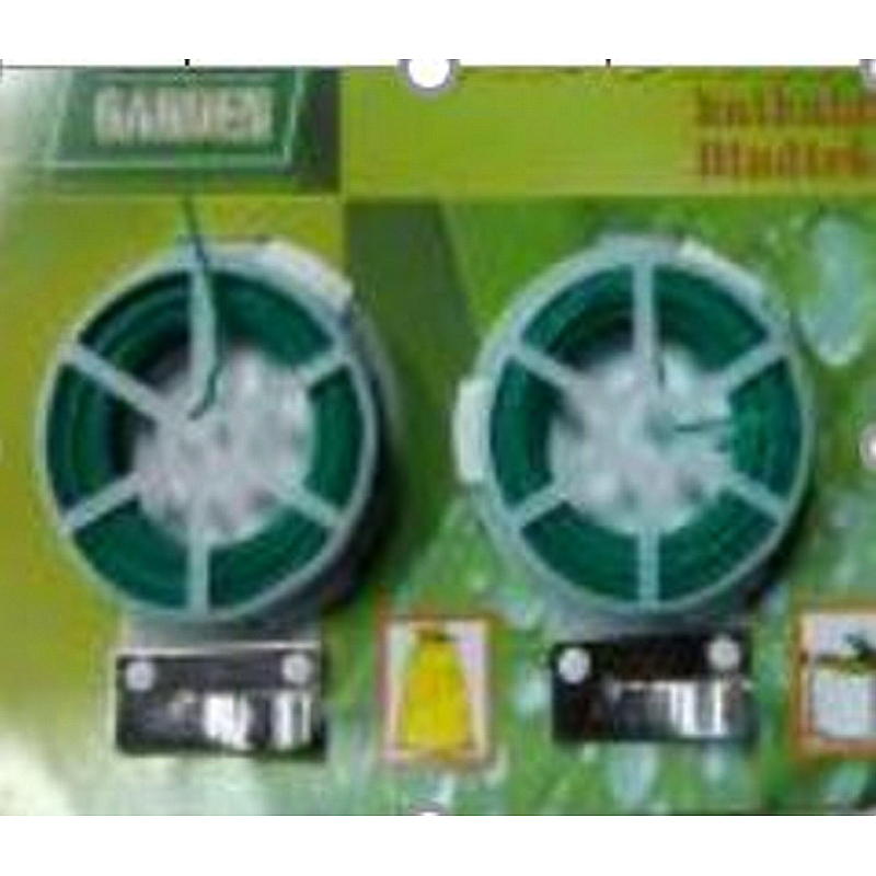 Bloemvormig binddraad 2x25 m, groen