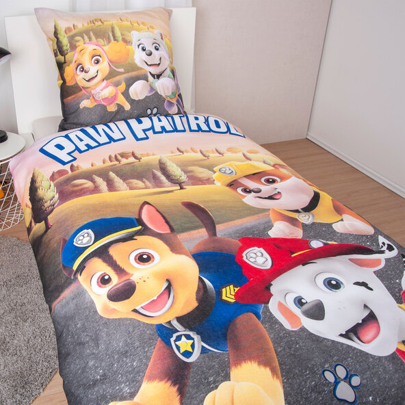 Bettwäsche Paw Patrol, 135 x 200 cm, anthrazit