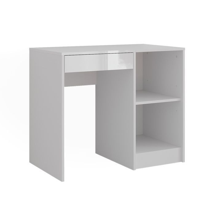 Sherry Dressing Table 89.8cm 4-Piece Set White/High Gloss White Vicco 57687