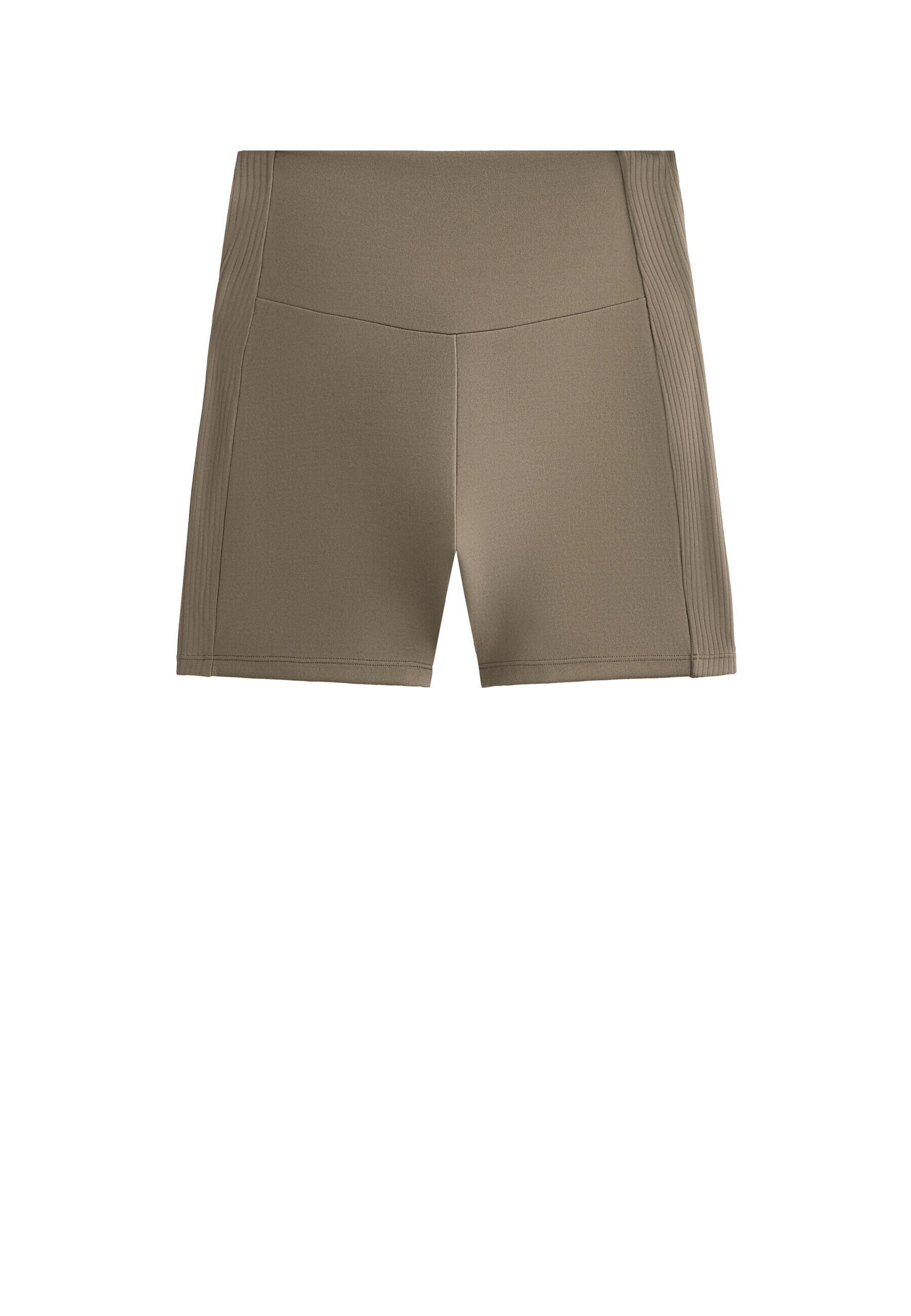 OYSHO COMFORTLUX HIGH-RISE 10cm RIB - Leggings - brown