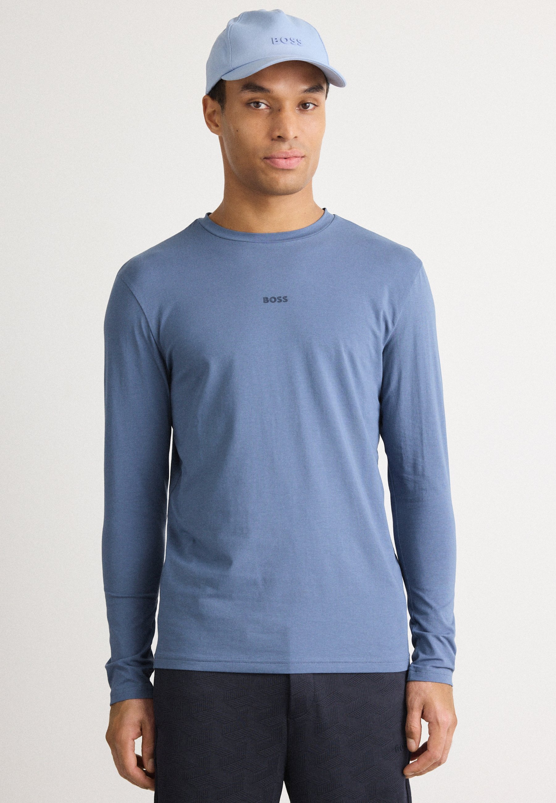 BOSS Top s dlouhým rukávem - blue