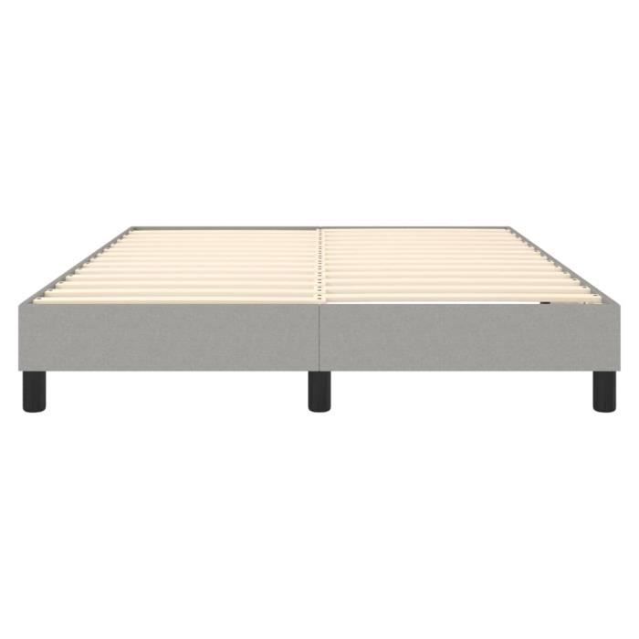 Base de cama com molas ESTANK - Cinza claro - 140x190 cm - Tecido