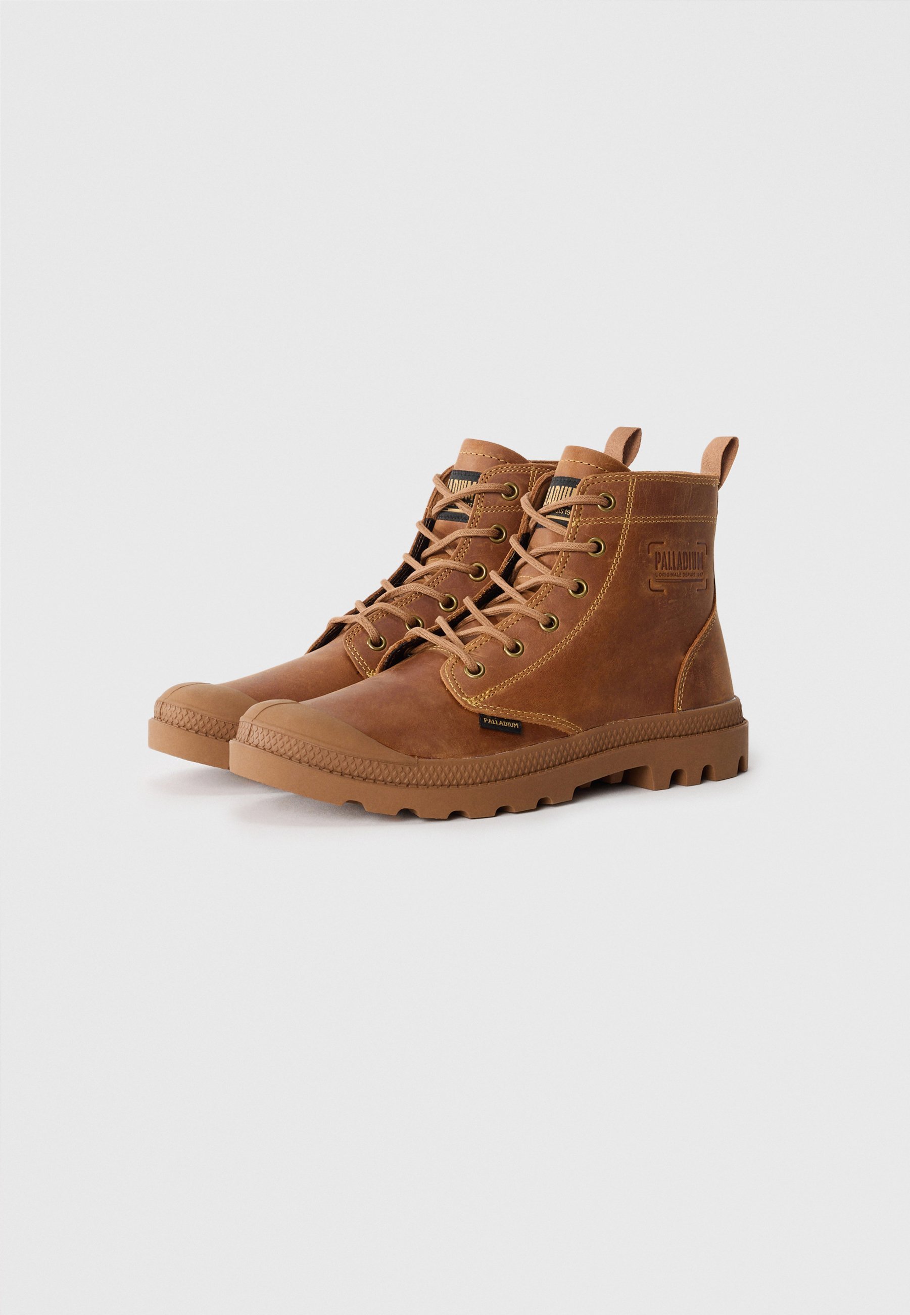 Palladium PAMPA LEGACY - Enkellaarsjes met vetersluiting - mahonie