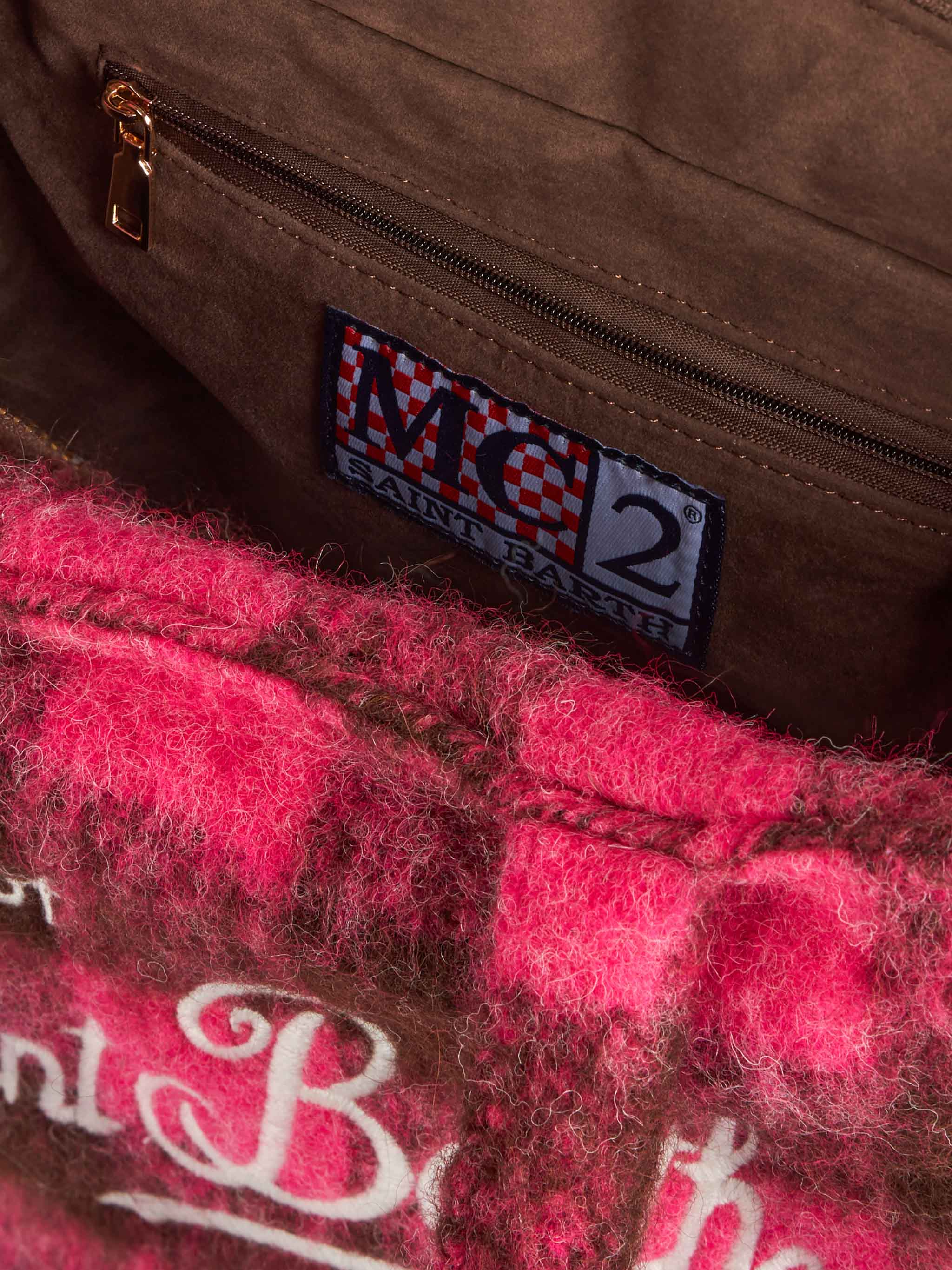 Wooly Colette handtas met franjes en ruitpatroon