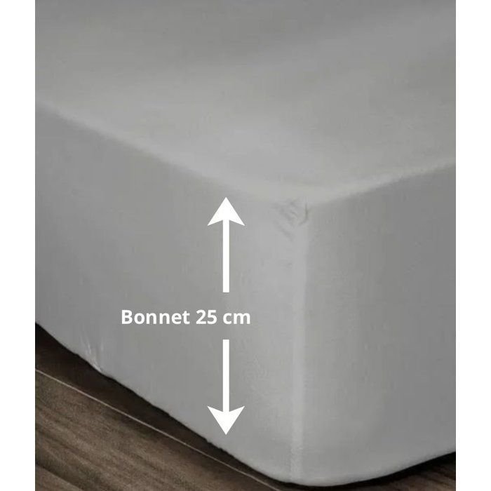 LOVELY HOME Lenzuolo con angoli elasticizzati 100% cotone 90x190x25 cm grigio chiaro