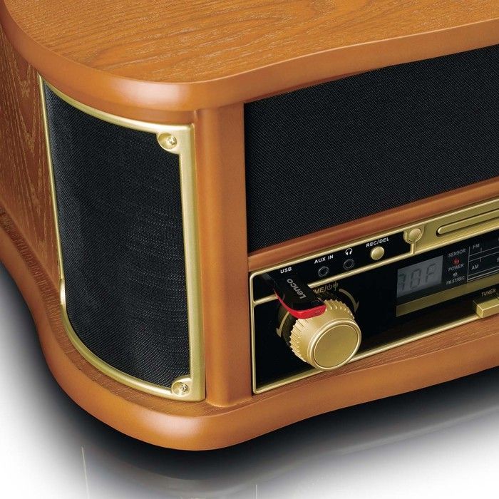 Giradischi in vinile - RETRO - TCD-2551WD - Bluetooth 5.0 - Radio - Lettore CD - Vintage