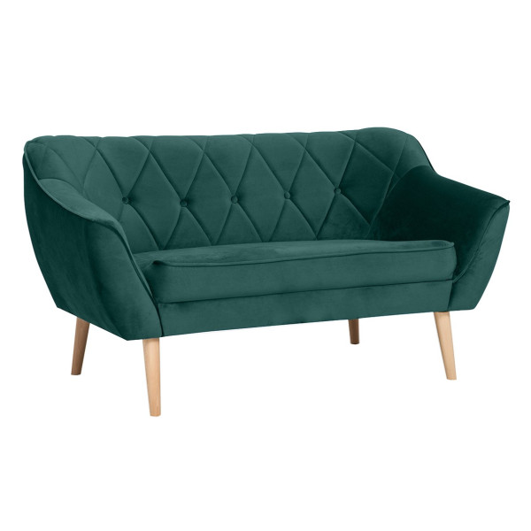 Sofa w stylu skandynawskim  CARO 2 / MG2225 butelkowa zieleń