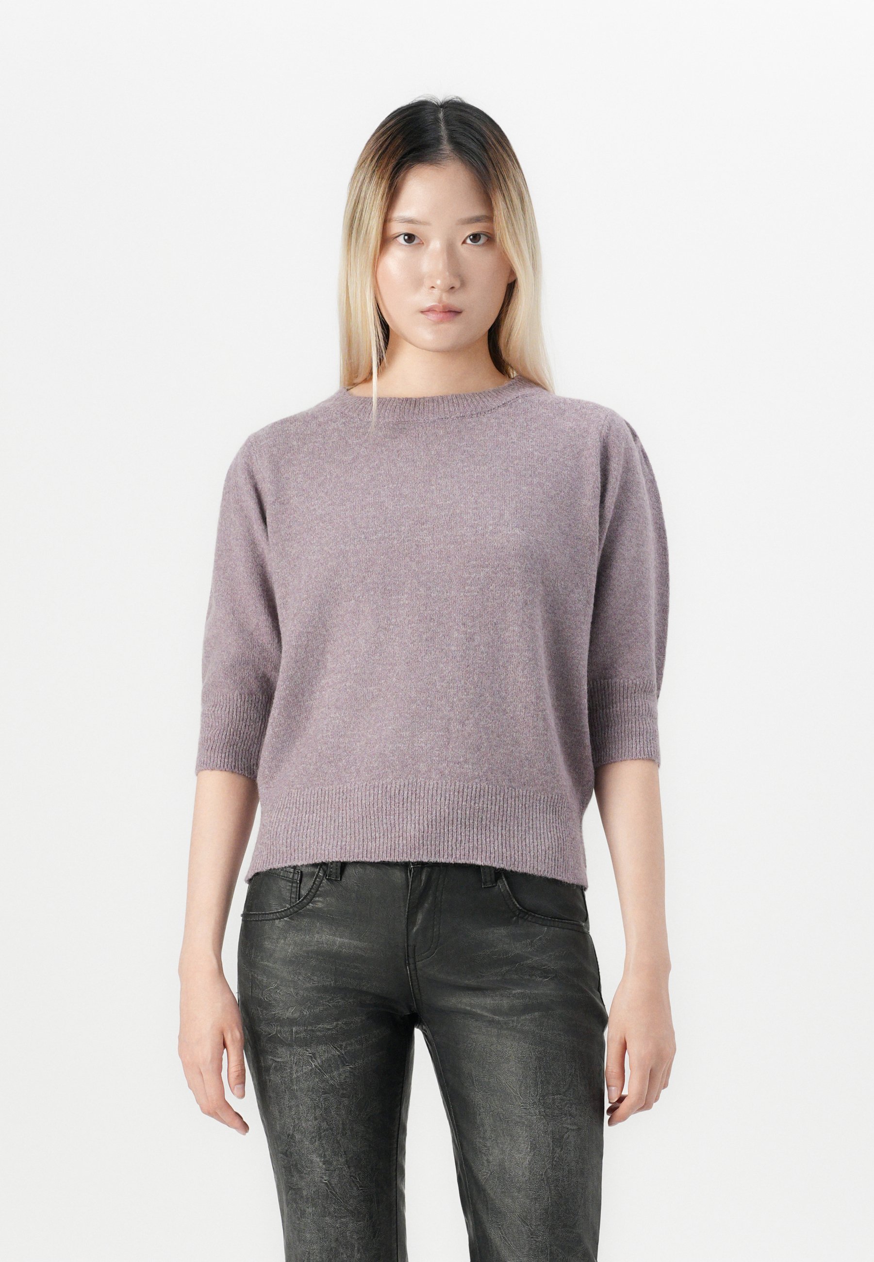 VILA VIMALU O NECK PULLOVER - Trui - paddestoel
