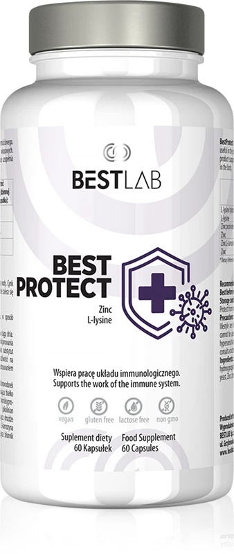 BESTLAB BestProtect uztura bagātinātāja kapsulas imūnsistēmas normālai darbībai un šūnu aizsardzībai no oksidatīvā stresa