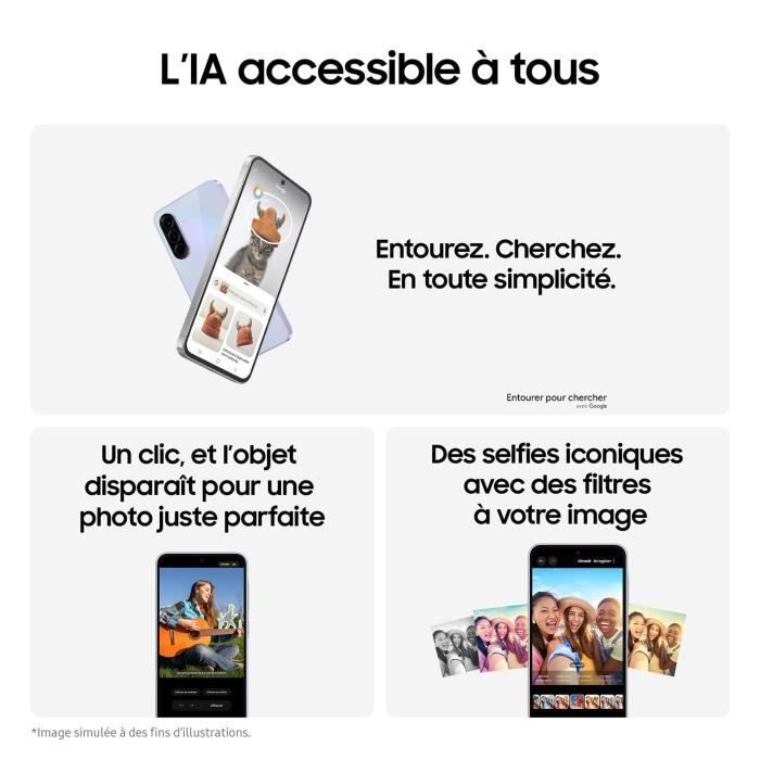 Smartphone SAMSUNG Galaxy A36 5G de 256 GB, color lavanda