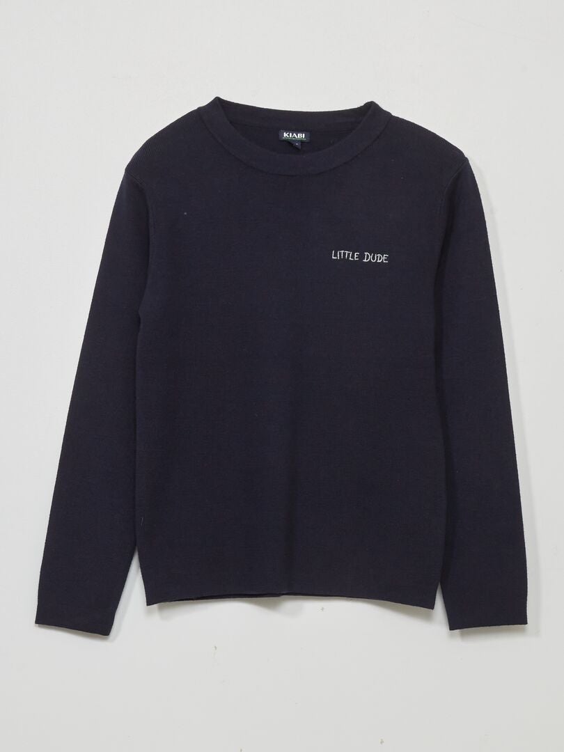 Trui met lange mouwen van jersey - BLAUW