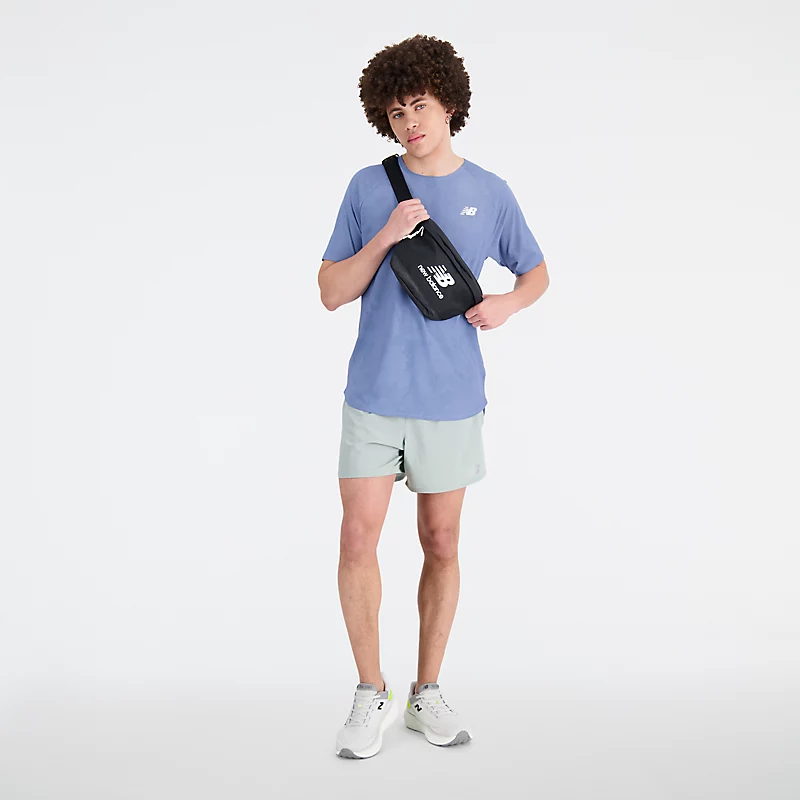 Męska koszulka Q Speed Jacquard av krötkim rękawem - MERCURY BLUE