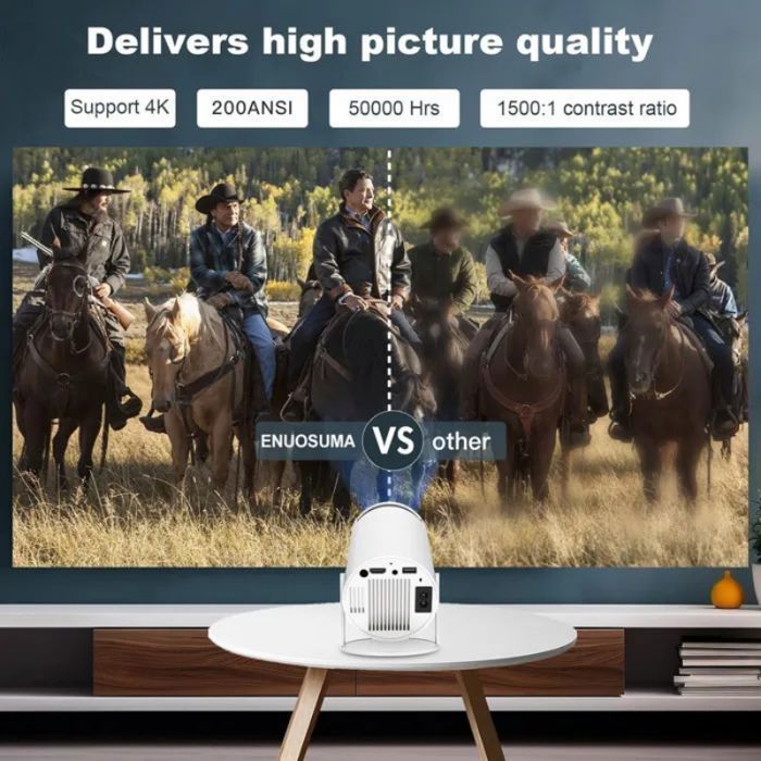 Portable projector - NOBRAND - HY300-PRO - Full HD 1080p - 1100 lumens - 5G WiFi & Bluetooth