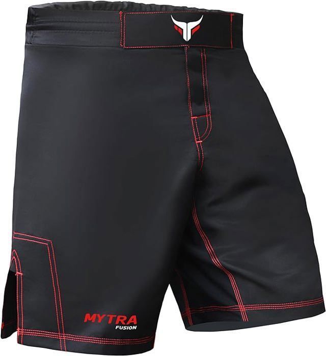 MMA-Shorts – Mytra Fusion – Thunder Storm – Schwarz – Hybrid-Polyester – Höchster Tragekomfort