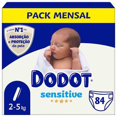 Dodot Sensitive Babyblöjor 2-5 kg Storlek 1 84 enheter