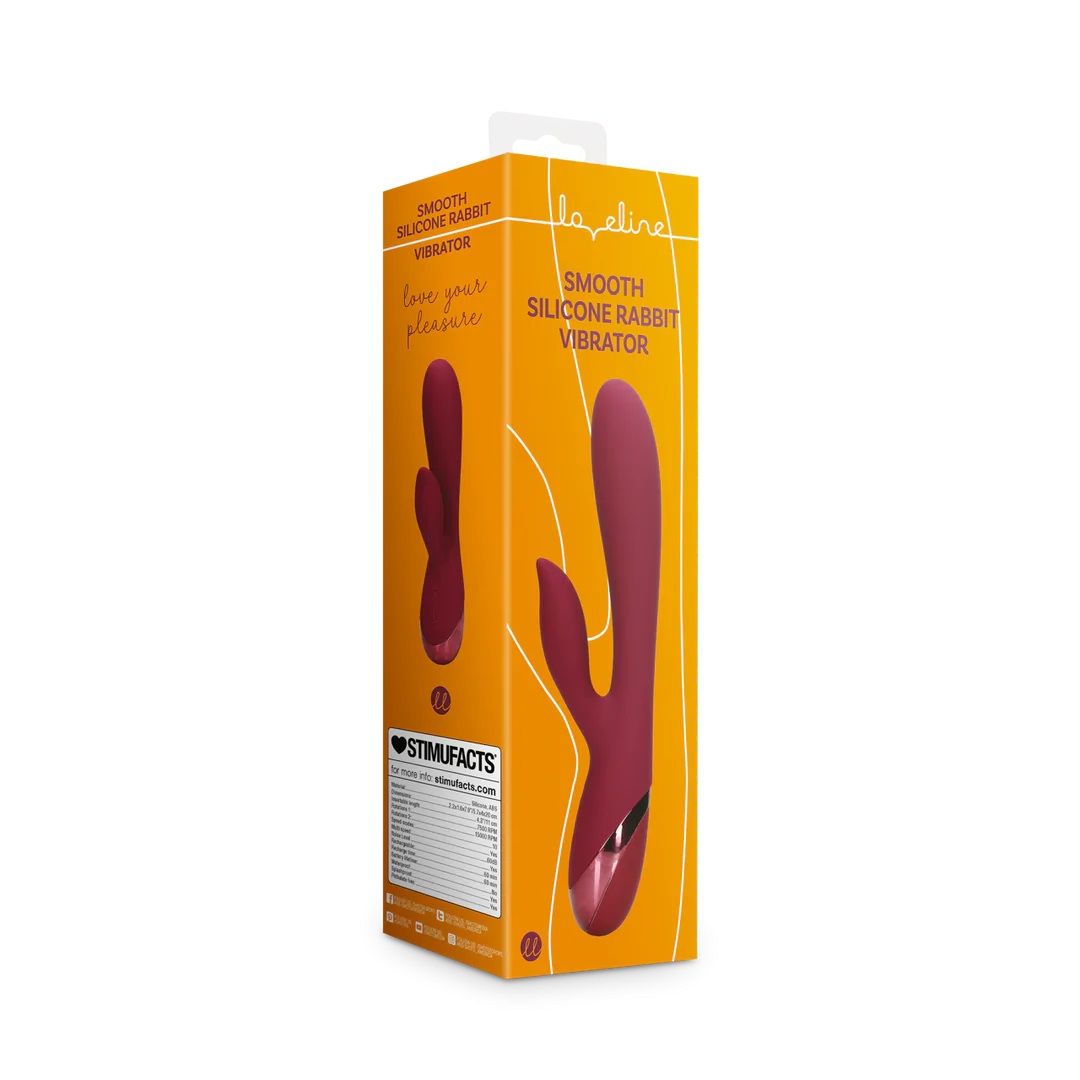 Silikonski vibrator Loveline by Shots Smooth Silicone Rabbit Vibratorji