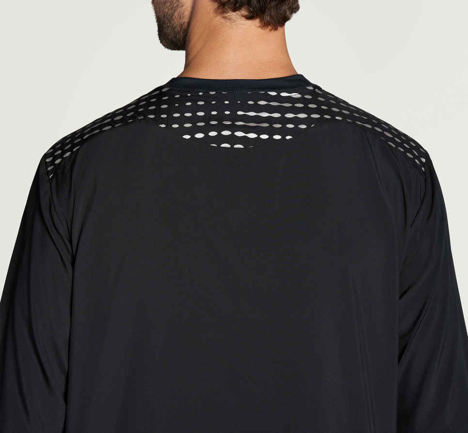 HOKA 1/2 Zip Wind Shell Schwarz