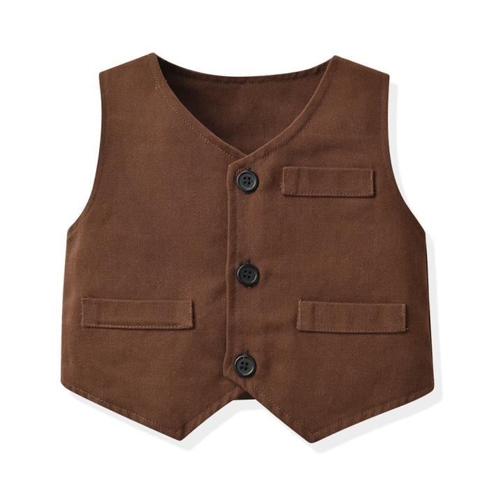 Conjunto de 3 piezas de algodón para bebé niño, de 9 meses a 10 años, ideal para bodas y ceremonias, manga larga - Color burdeos.