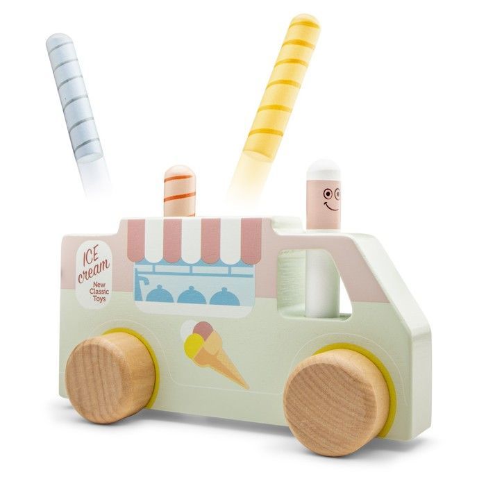 Camion de glaces - New Classic Toys - Pop-up - Jouet en bois - 24 mois et plus - Éveil et motricité fine