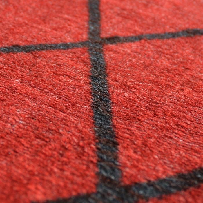 Alfombra de pasillo Cosenza, roja, 80 x 350 cm