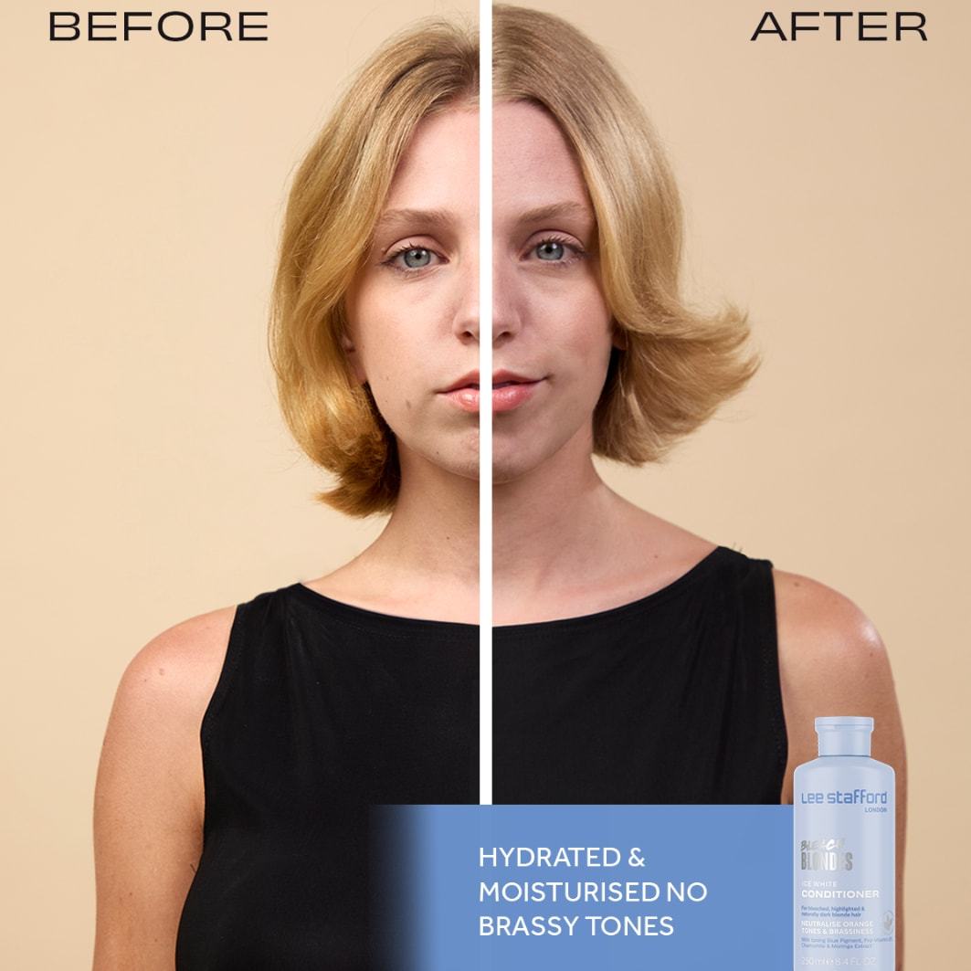 Lee Stafford Conditioner Bleach Blondes Ice White tónovací kondicionér - 250 ml