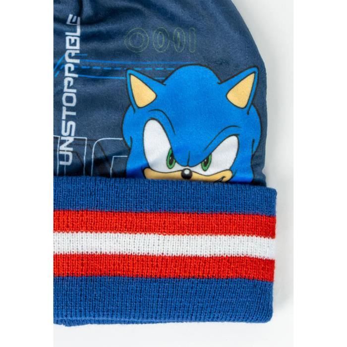 Ensemble d'accessoires d'hiver - CERDA - Sonic - Bonnet avec pompon - Snood - Gants assortis