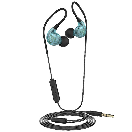 Muvit Stereo-Sportkopfhörer M1s V2, 3,5-mm-Klinkenstecker, Blau