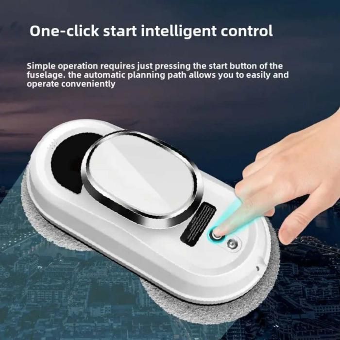 Intelligent automatic electric window cleaner with powerful suction, AI, anti-fall protection, and long battery life