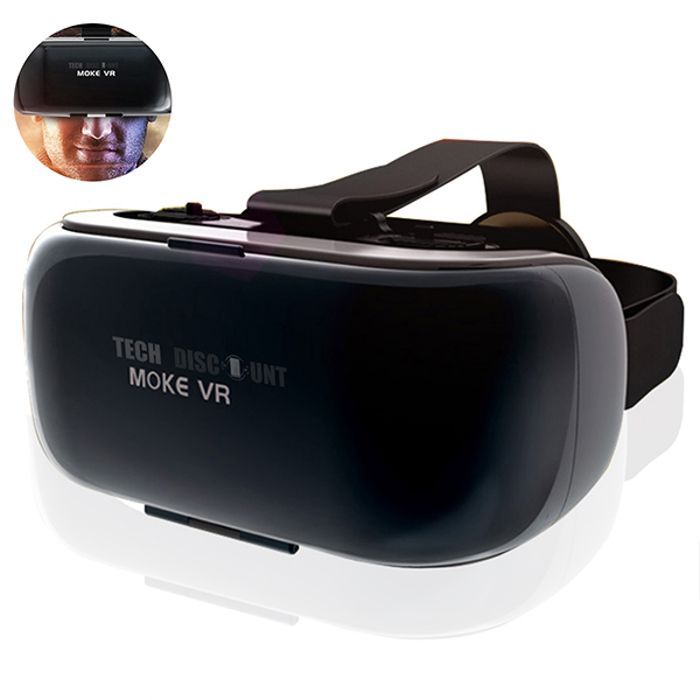 Occhiali VR 3D - Sconto tecnologico - Visore tutto in uno - Lenti ottiche - Audio 3D - Nero
