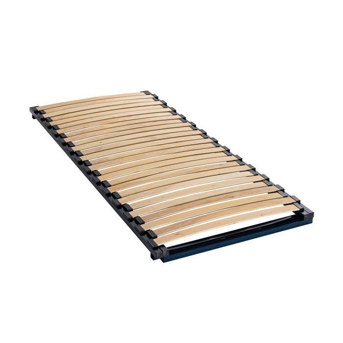 Estructura de cama de láminas extensible para camas de 90x190 a 160x190 cm - Negra - 5 años de garantía - Someo