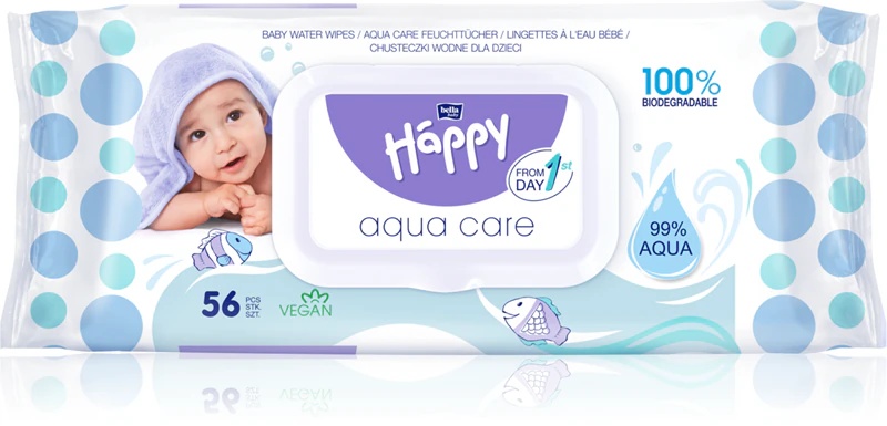 BELLA Baby Happy Aqua Care mitrās tīrīšanas salvetes bērniem