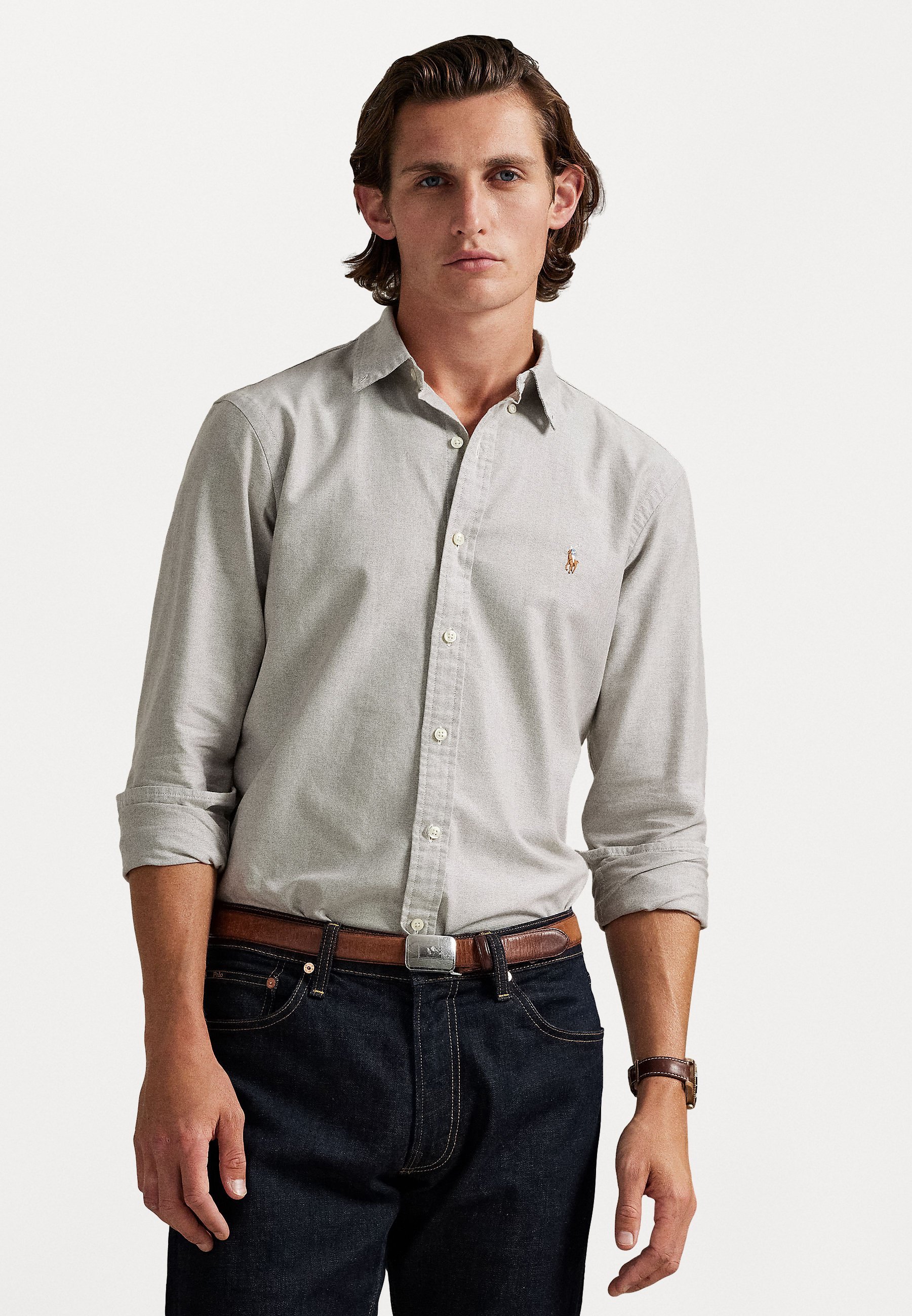 Polo Ralph Lauren Slim Fit Oxford-Hemd – Hemd – hellrotbraun