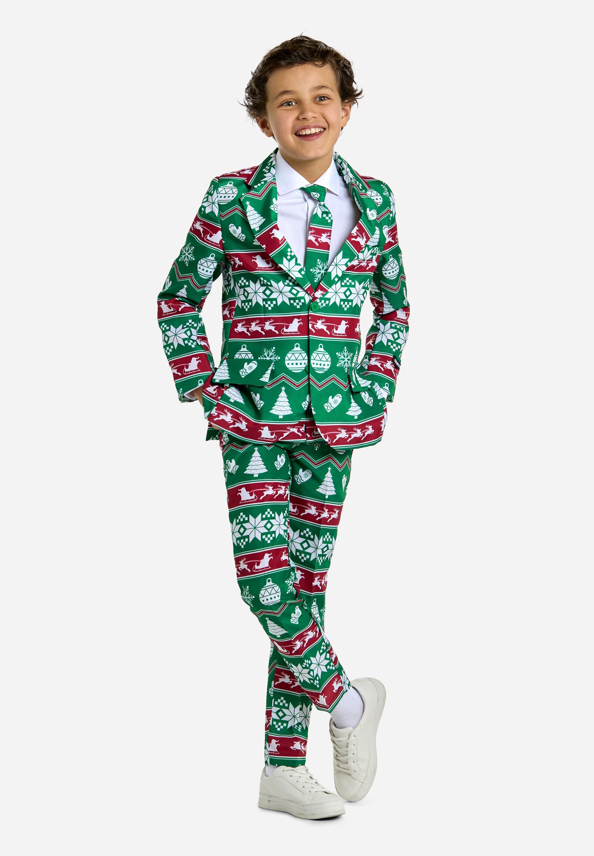 Suitmeister Jungen Weihnachts-Nordisches Kostümset - grün