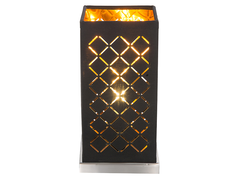 Lampa stołowa Clarke tkaninowa czarna