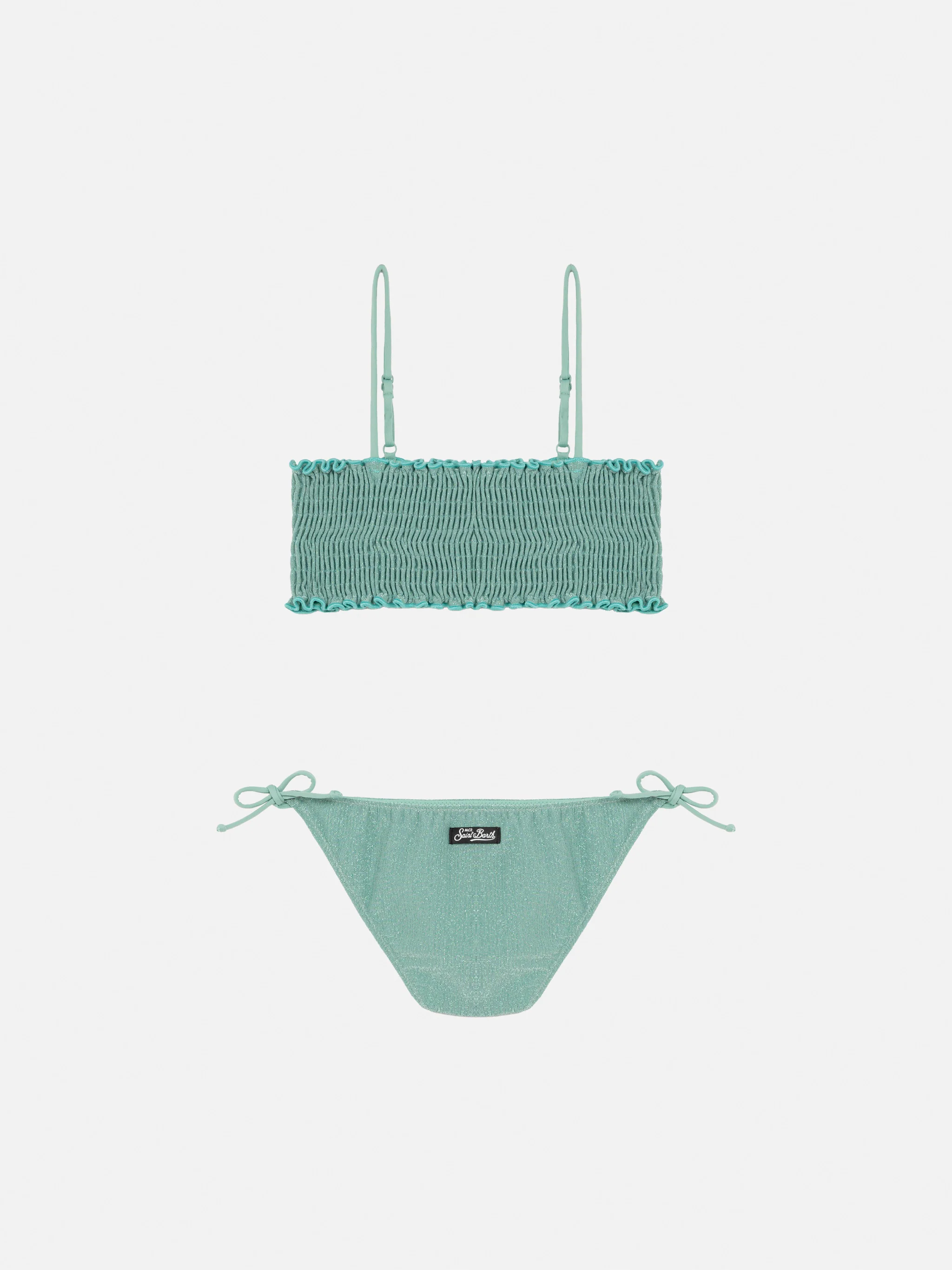 Bikini Tilly in lurex con ricamo smock