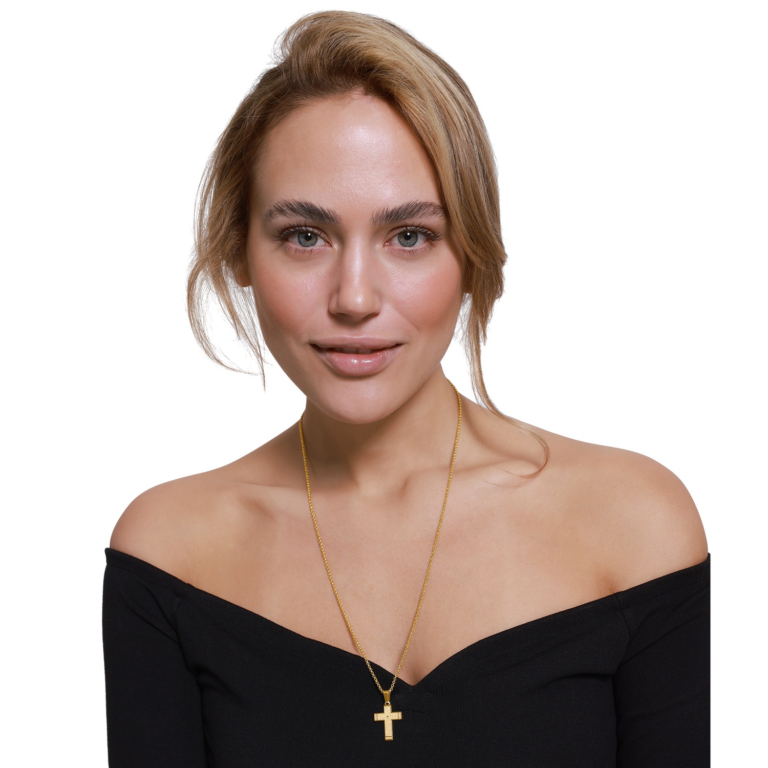 Heideman Collier Crucis couleur or
